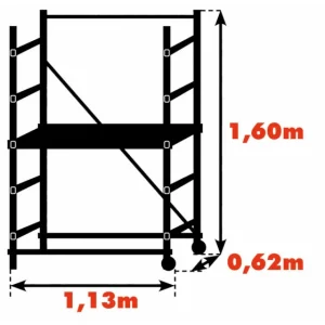 Nouveau ? ECHAFAUDAGE CENTAURE PARTNER HAUTEUR DE TRAVAIL 3M00 – 342800 ? 9