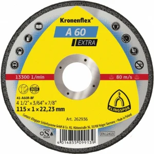 De gros ? 25 Disques à Tronçonner KT EXTRA A60EX S GER 115X1X22,23 KLINGSPOR – 262936 ? 15