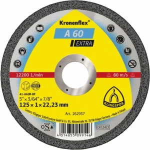Bon marché ✔️ 25 Disques à Tronçonner KT EXTRA A60EX S GER 125X1X22,23 KLINGSPOR – 262937 ✔️ 15