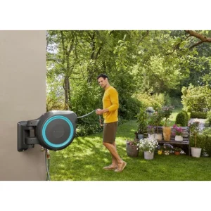 Grosses soldes ? Dévidoir Automatique Mural RollUp GARDENA M/L 25m – 1862020 ? 12